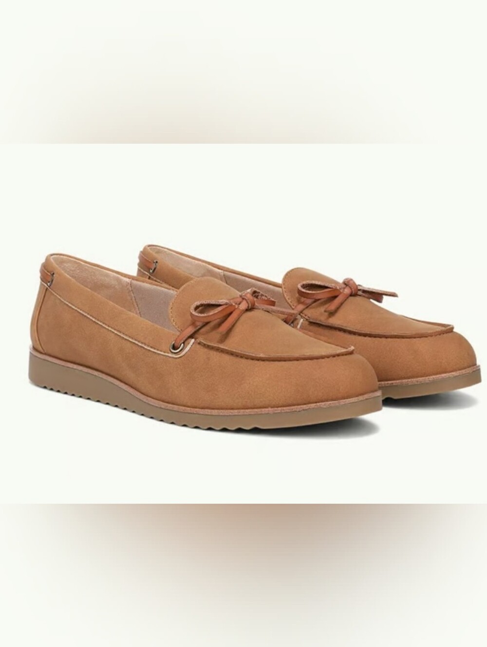 NWOT Life Stride Women’s Zeke Suede Bow Loafers in Tan Size 9.5